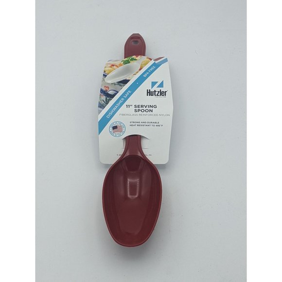 Hutzler Solid Serving Spoon Nylon Reinforced Utensil 11" Red No 700 - Picture 1 of 3